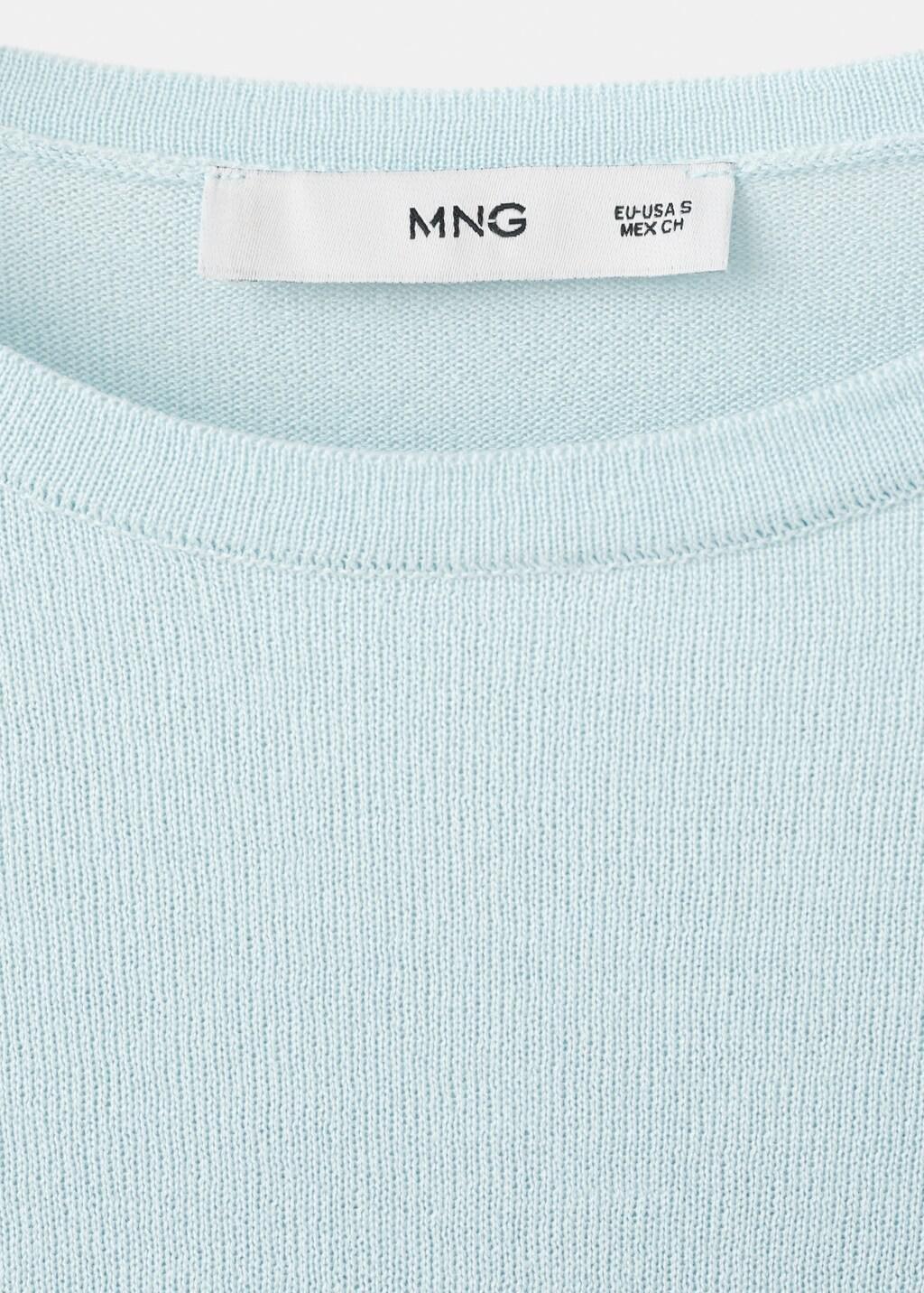 Blue Lt Pastel Bow Knit Sweater, Light-Pastel Blue, large image number 1