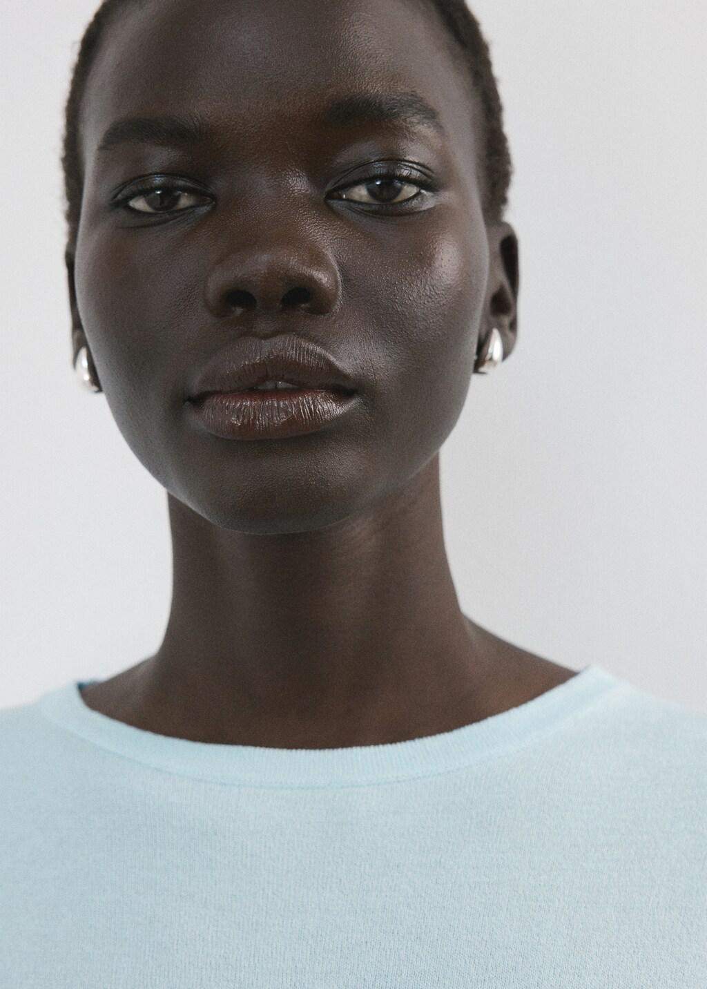 Blue Lt Pastel Bow Knit Sweater, Light-Pastel Blue, large image number 4