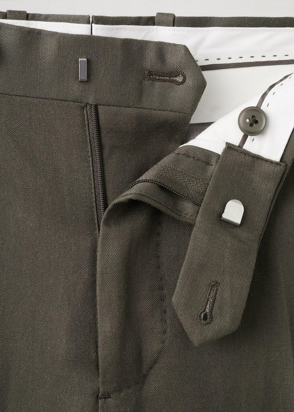 Khaki Amalfi Slim Fit Suit Trousers, 0201_37, large image number 1