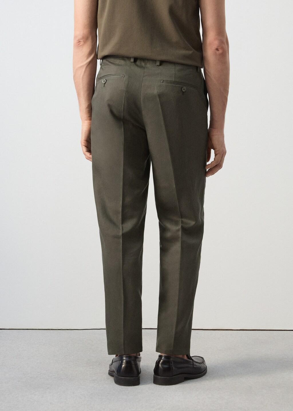 Khaki Amalfi Slim Fit Suit Trousers, 0201_37, large image number 2