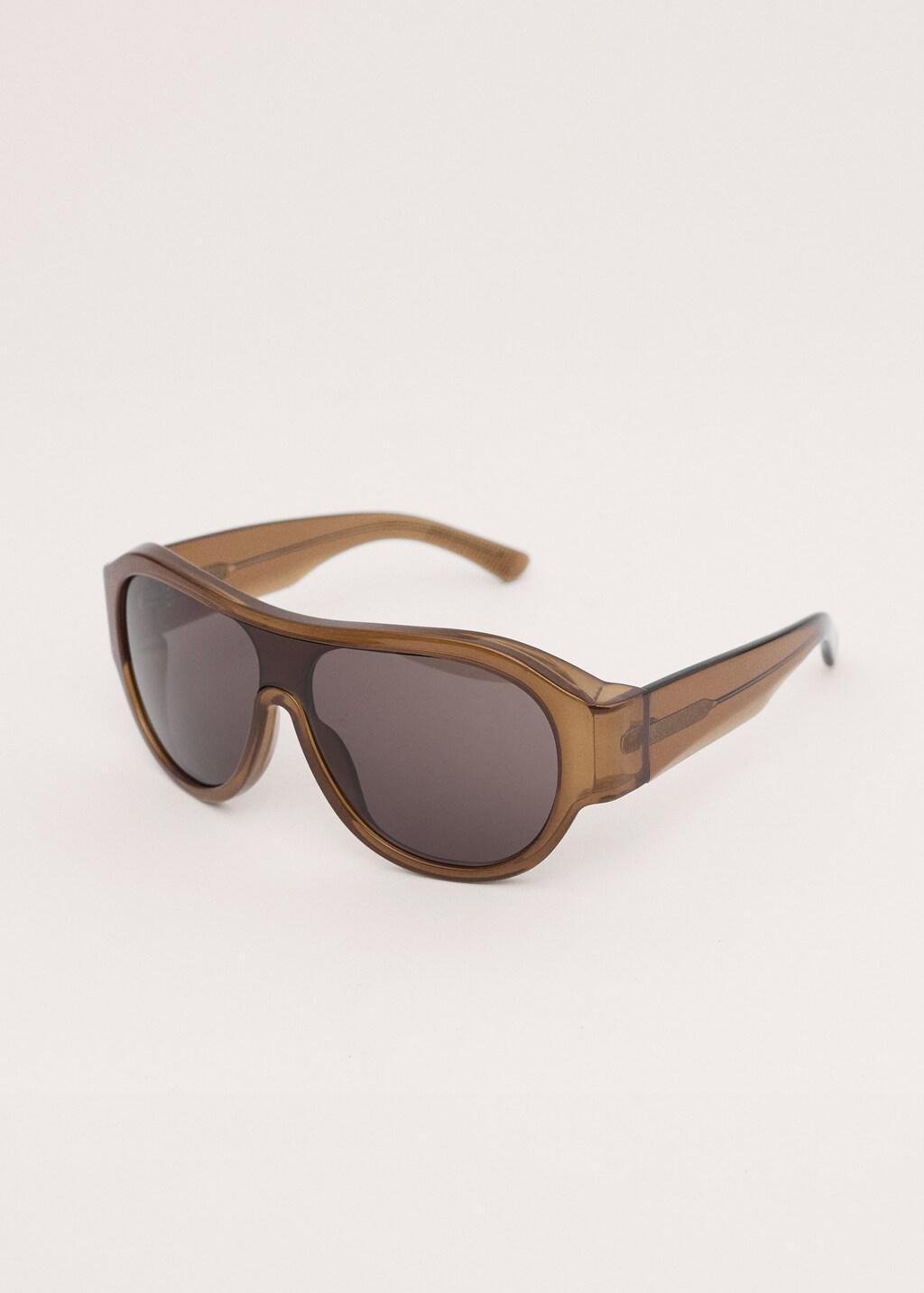 Brown Aviator Sunglasses With Plastic Frame, Brown, large image number 1
