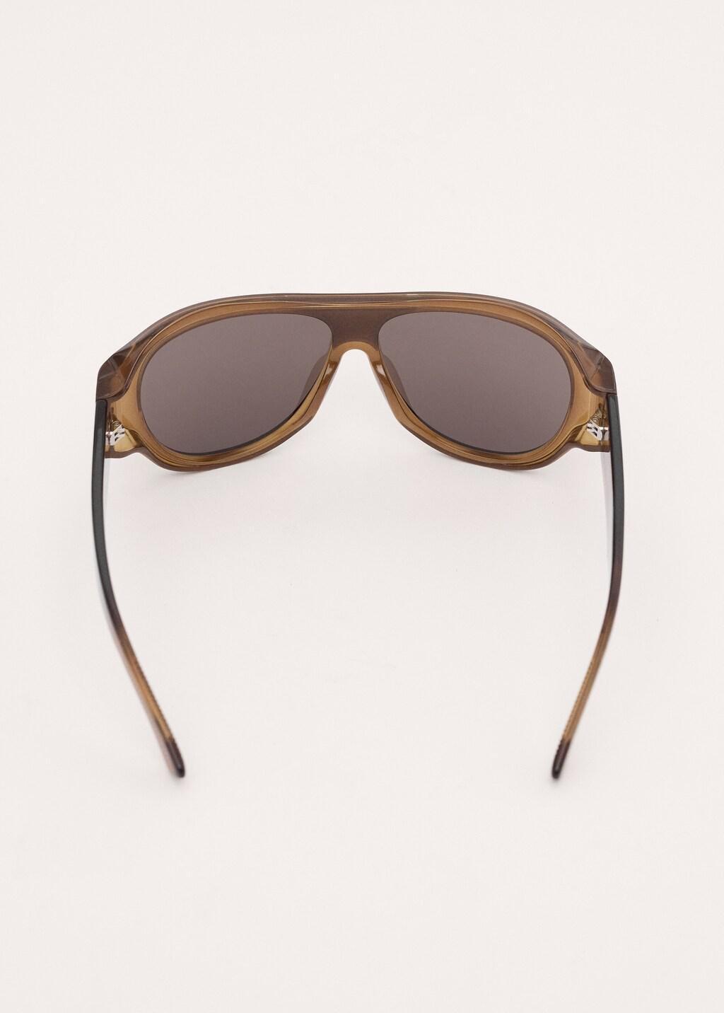 Brown Aviator Sunglasses With Plastic Frame, Brown, large image number 2