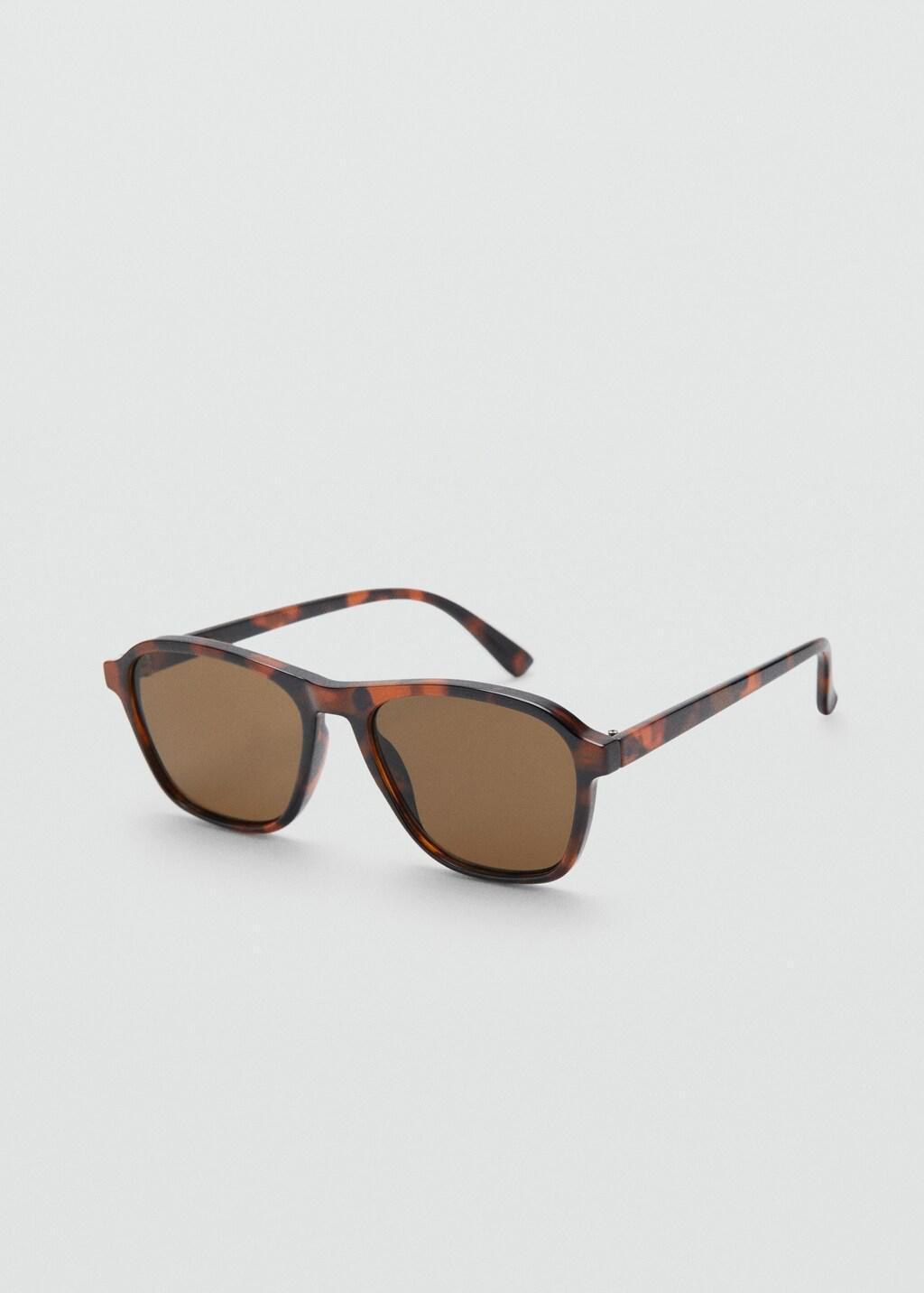 Brown Resin Frame Sunglasses, Dark Brown, large image number 0