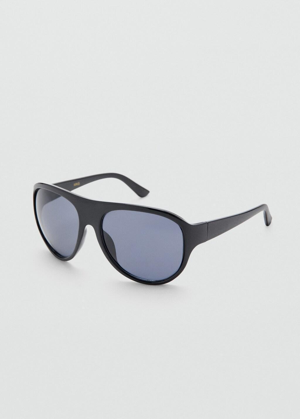 Black Resin Frame Sunglasses, Black, large image number 0
