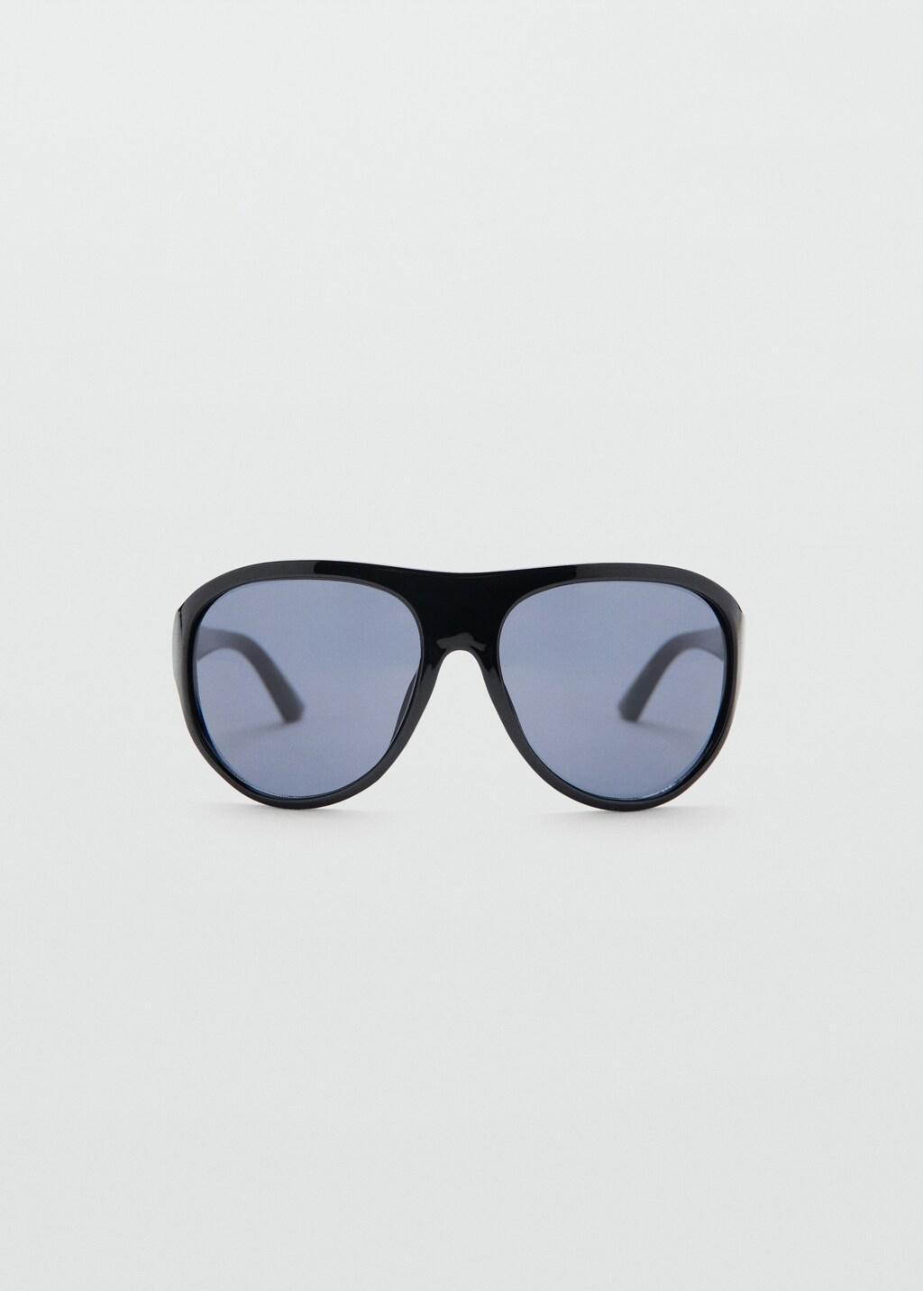 Black Resin Frame Sunglasses, Black, large image number 3