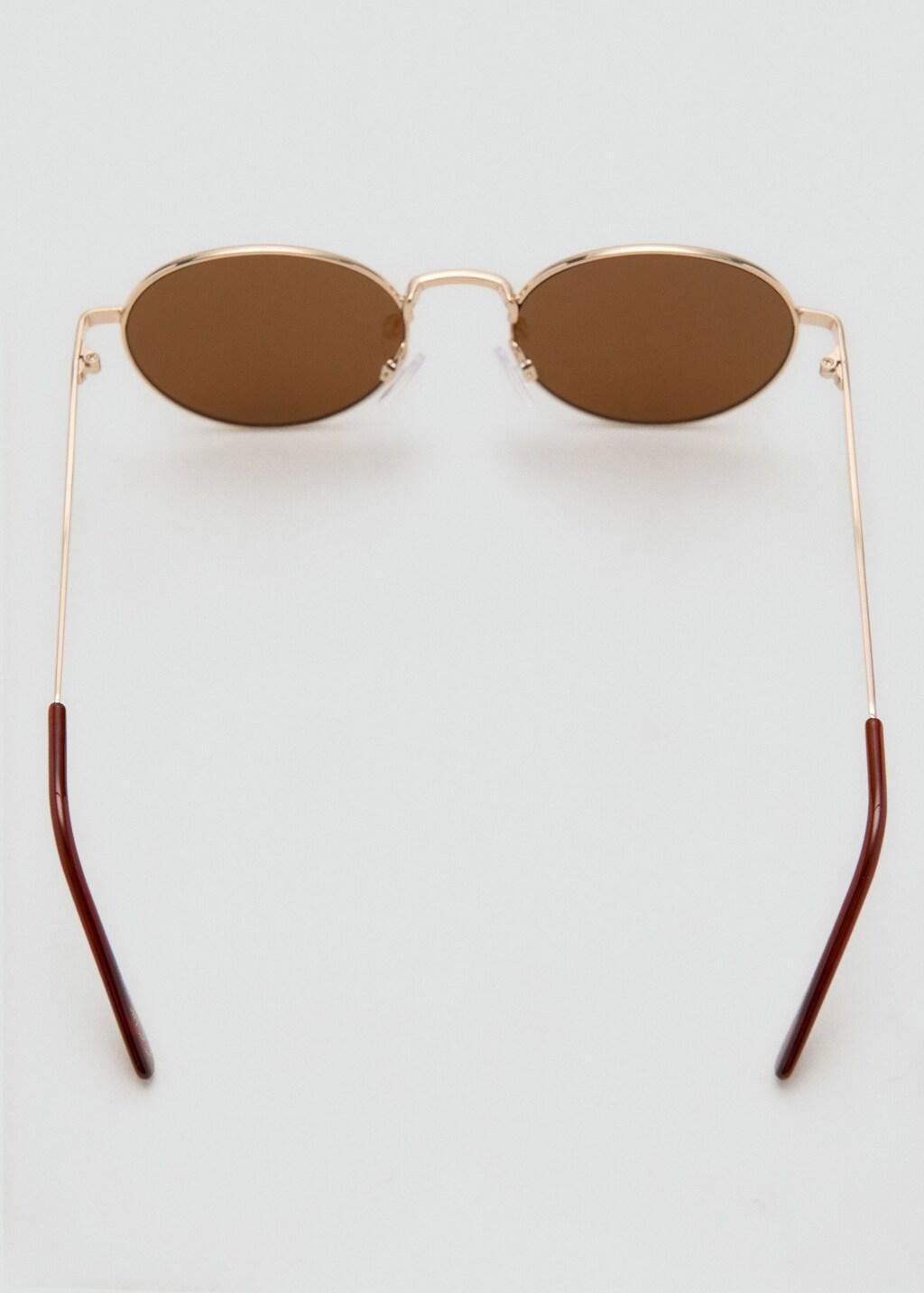 Gold Round Metal-Frame Sunglasses, Gold, large image number 1