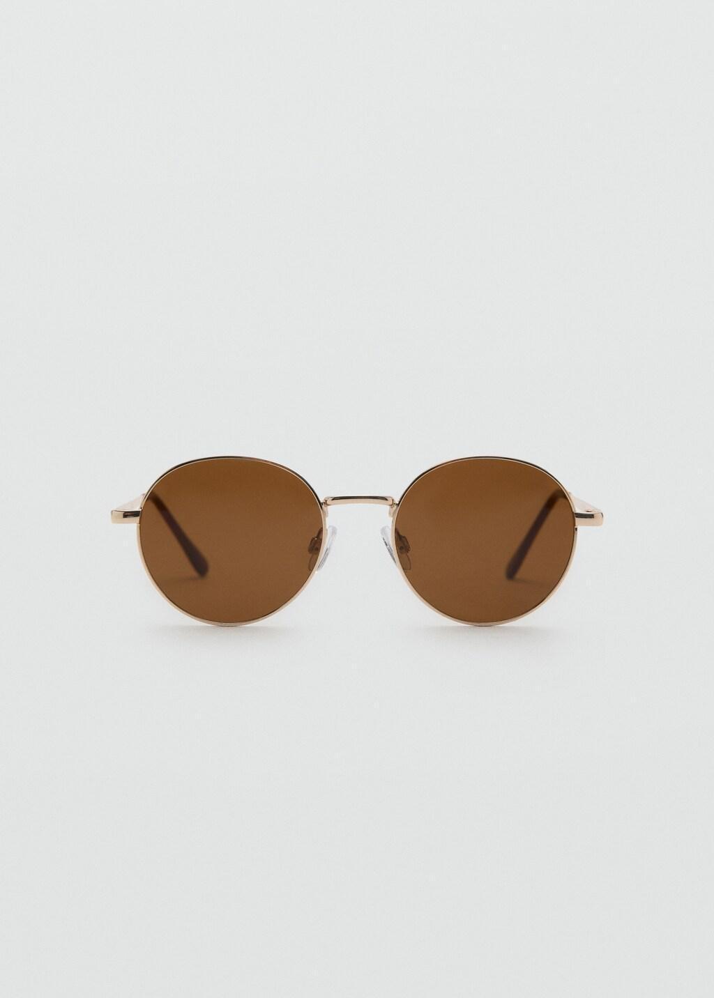 Gold Round Metal-Frame Sunglasses, Gold, large image number 3