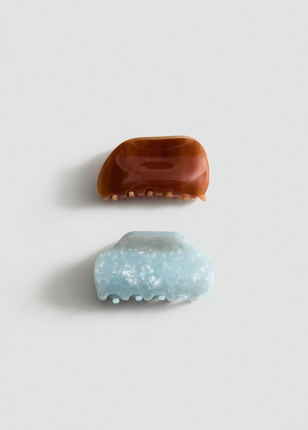 Blue Lt Pastel Pearlescent Effect Hair Clips, 0201_50, large image number 2