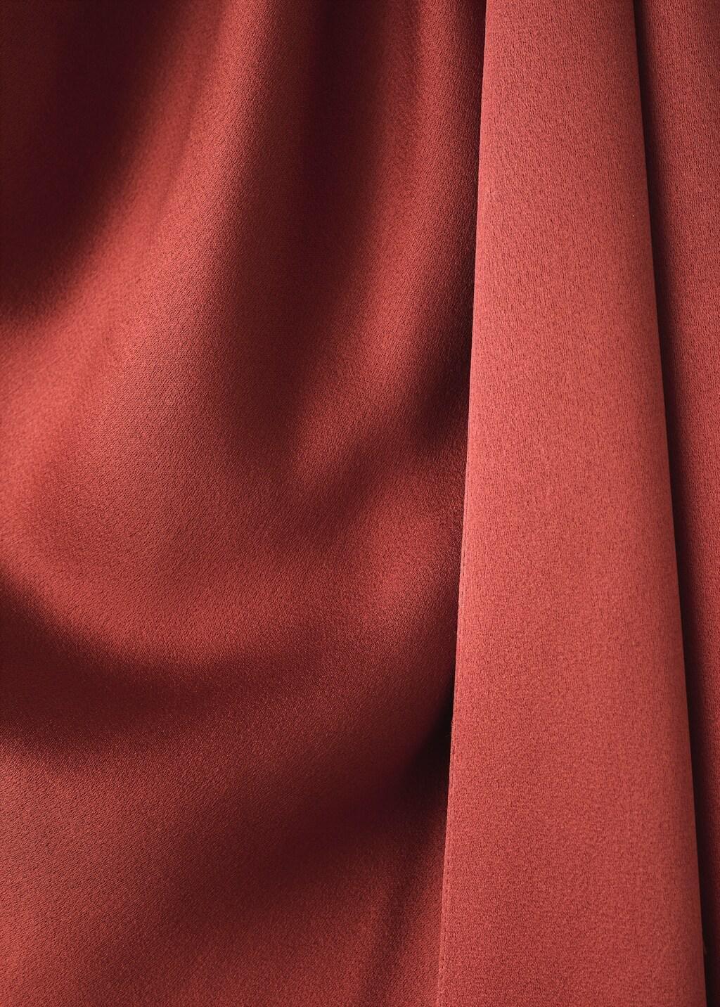 Orange Asymmetrical Bow-Neck Dress, Medium Orange, medium