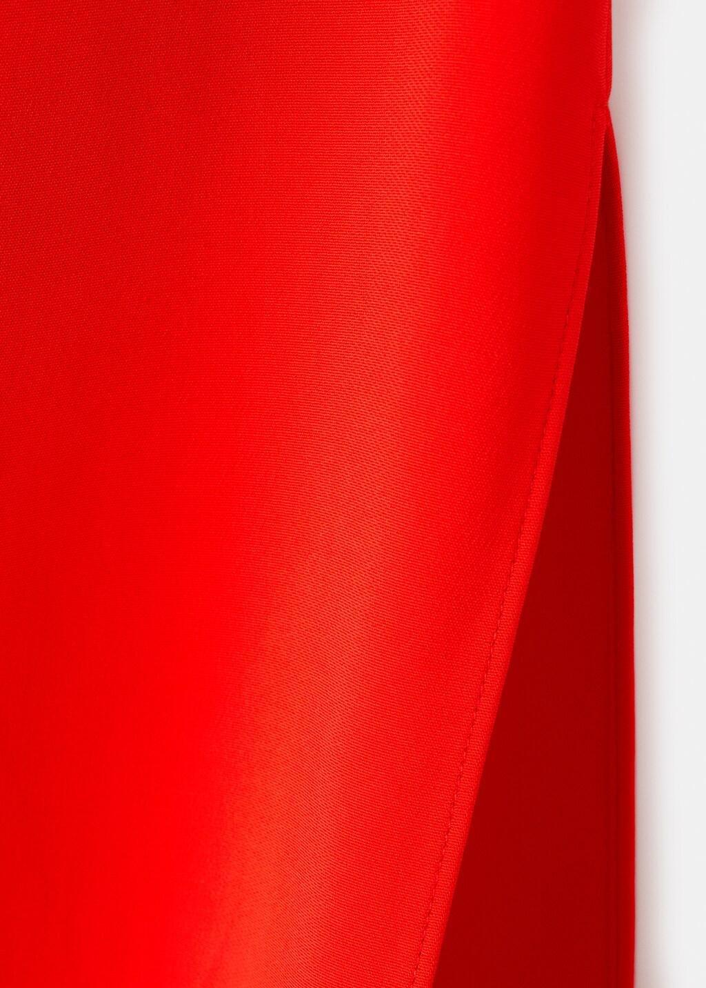 Red Long Dress With An Asymmetric Neckline, Red, large image number 4