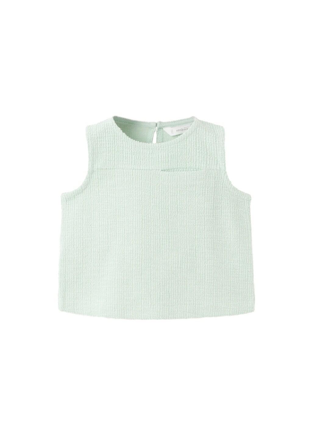 Turquoise Knit Strap Top, Baby Girl, Turquoise - Aqua, large image number 6
