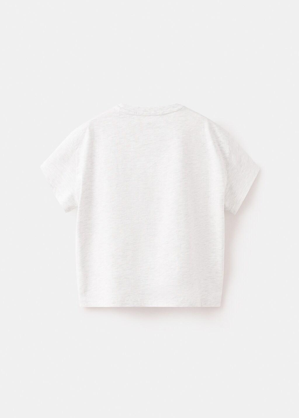 Grey Lt Pastel Printed Cotton-Blend T-Shirt, Kids Girl, Light Pastel Grey, large image number 2