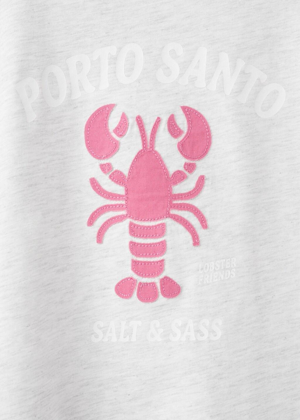 Grey Lt Pastel Printed Cotton-Blend T-Shirt, Kids Girl, Light Pastel Grey, large image number 5
