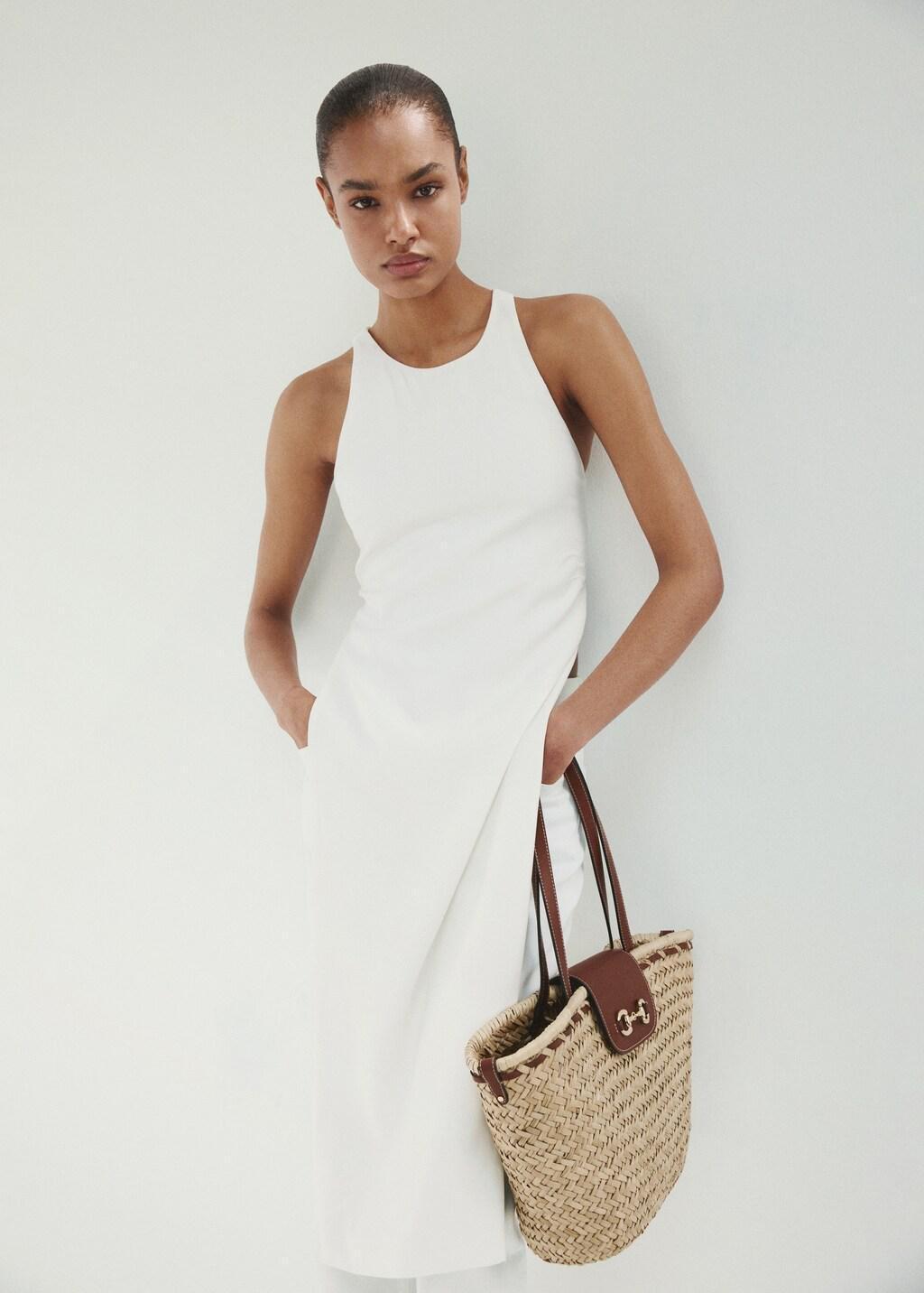 Brown Medium Natural Fibre Basket, 0201_CU, large image number 0