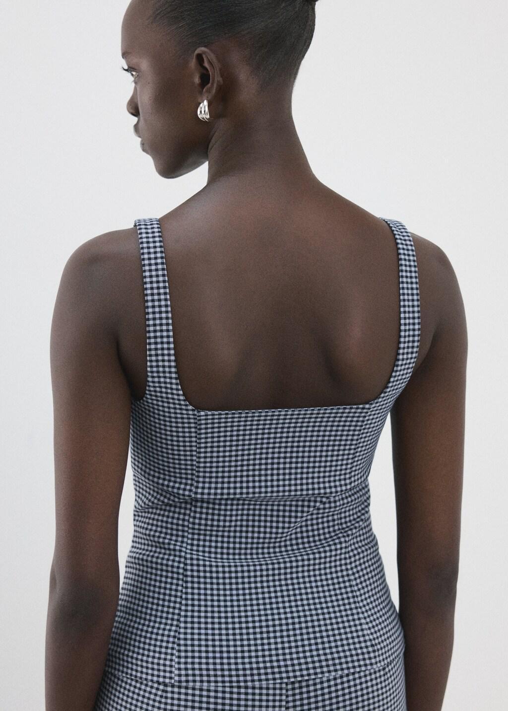 Blue Vichy Top, Medium Blue, large image number 2