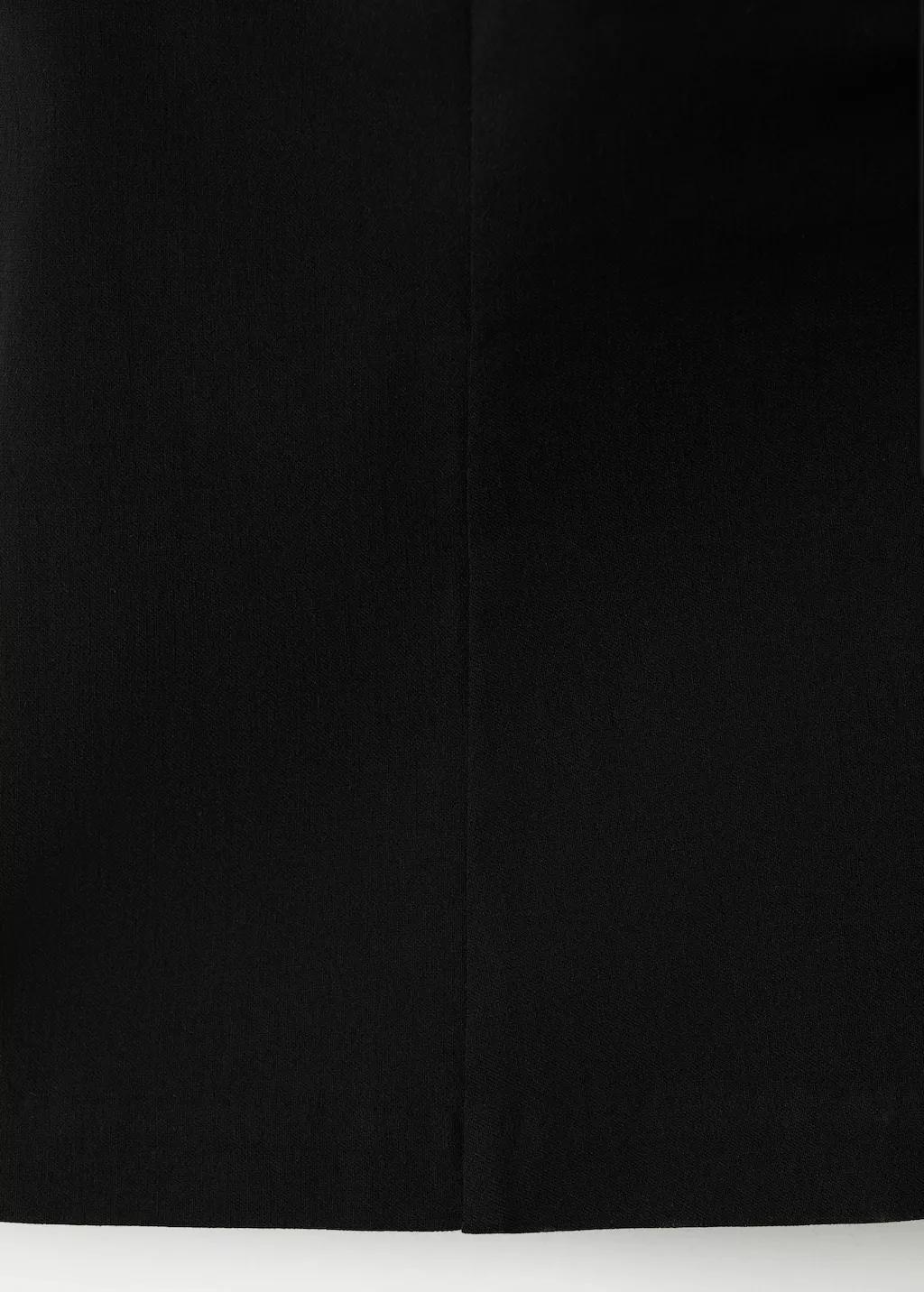 Black Fitted Neckline Top, Black, large image number 5