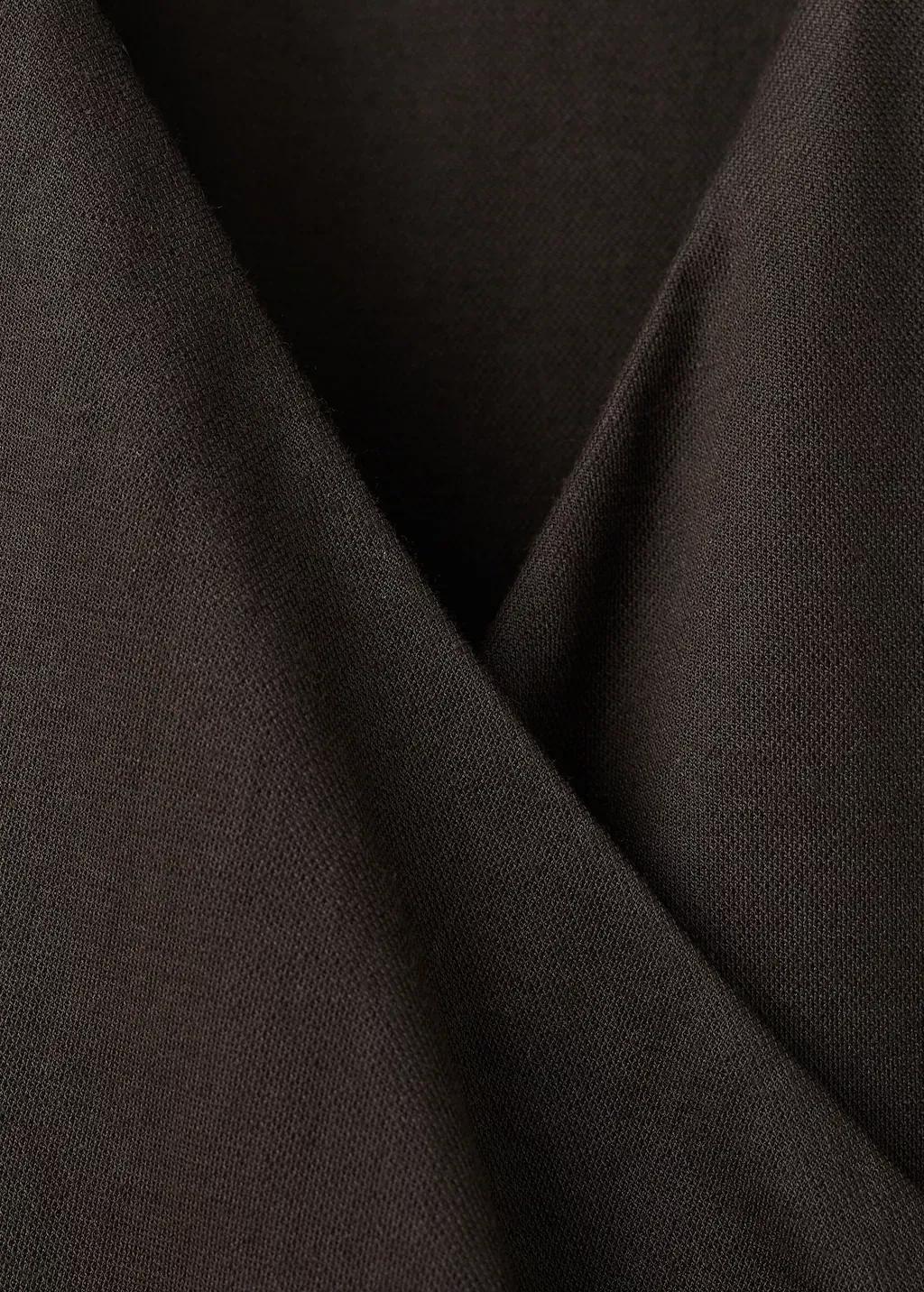 Brown Ruched Wrap Top, Brown, large image number 5