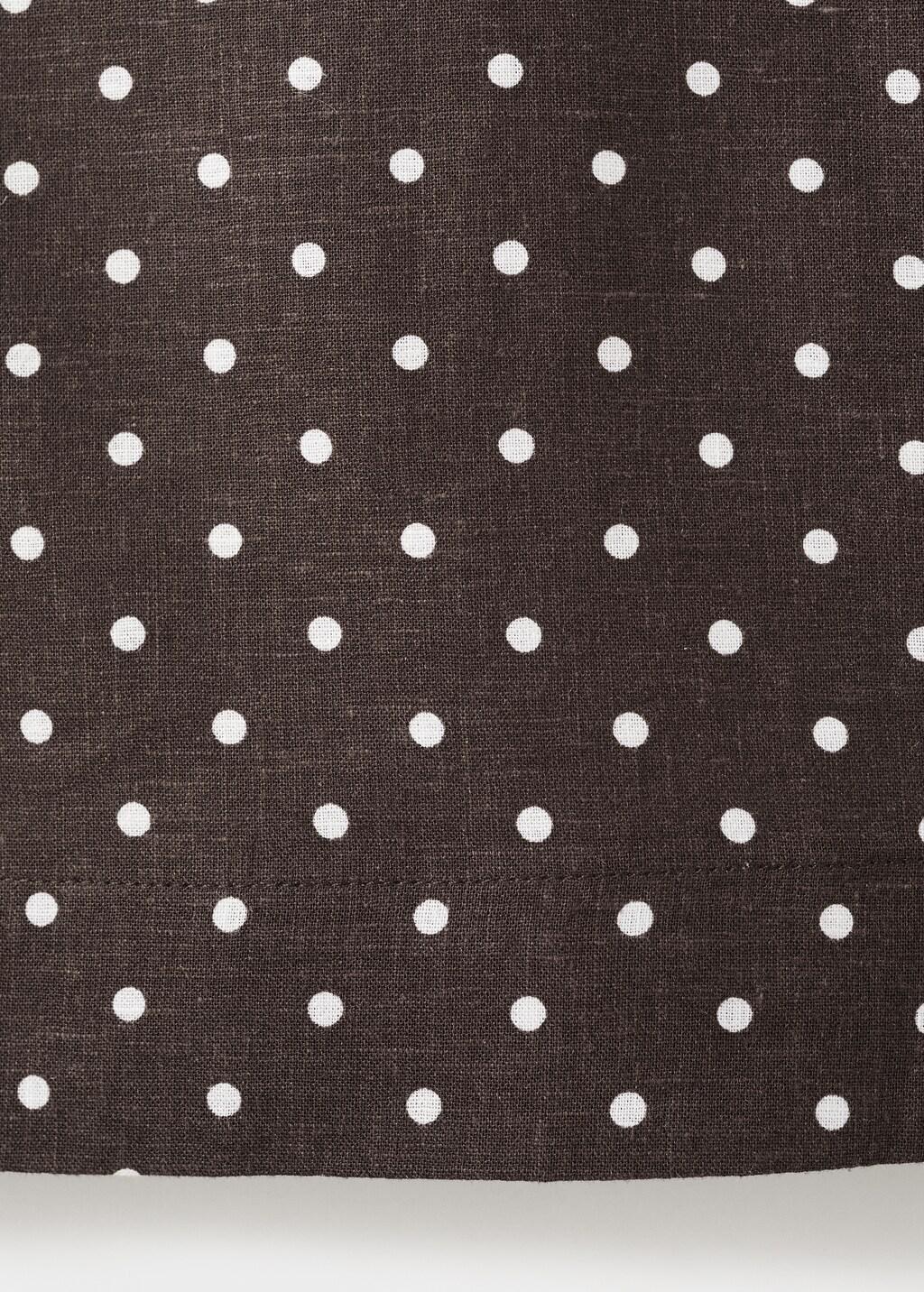 Black Linen Polka Dot Top, 0201_99, large image number 5