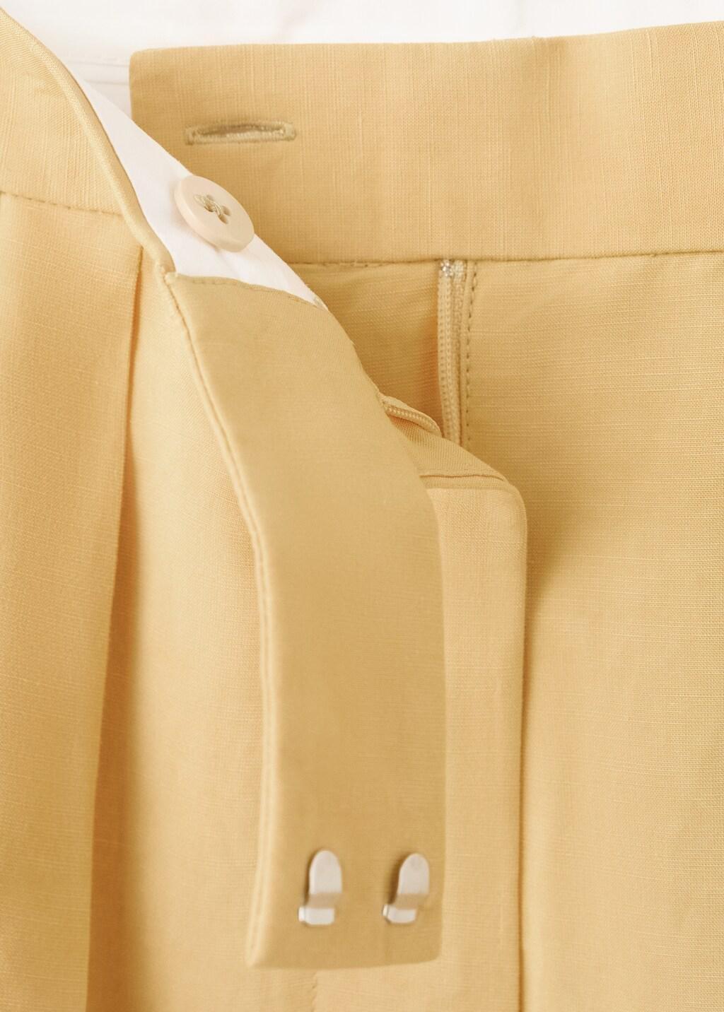 MEDIUM YELLOW Straight mid-rise trousers, Medium Yellow, large image number 1