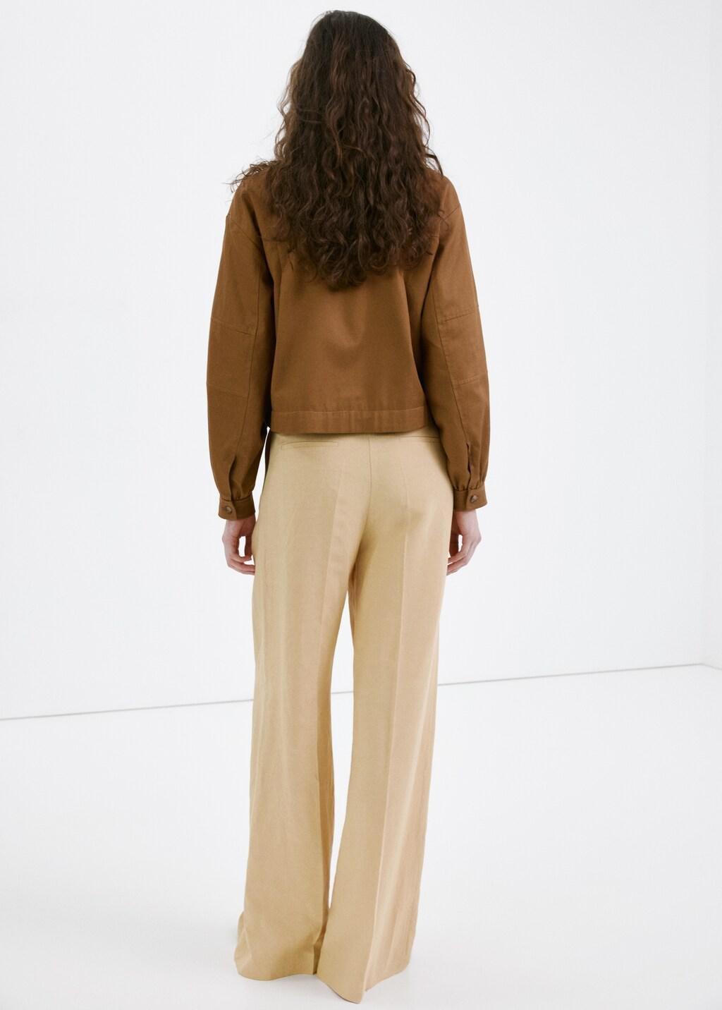 MEDIUM YELLOW Straight mid-rise trousers, Medium Yellow, large image number 2
