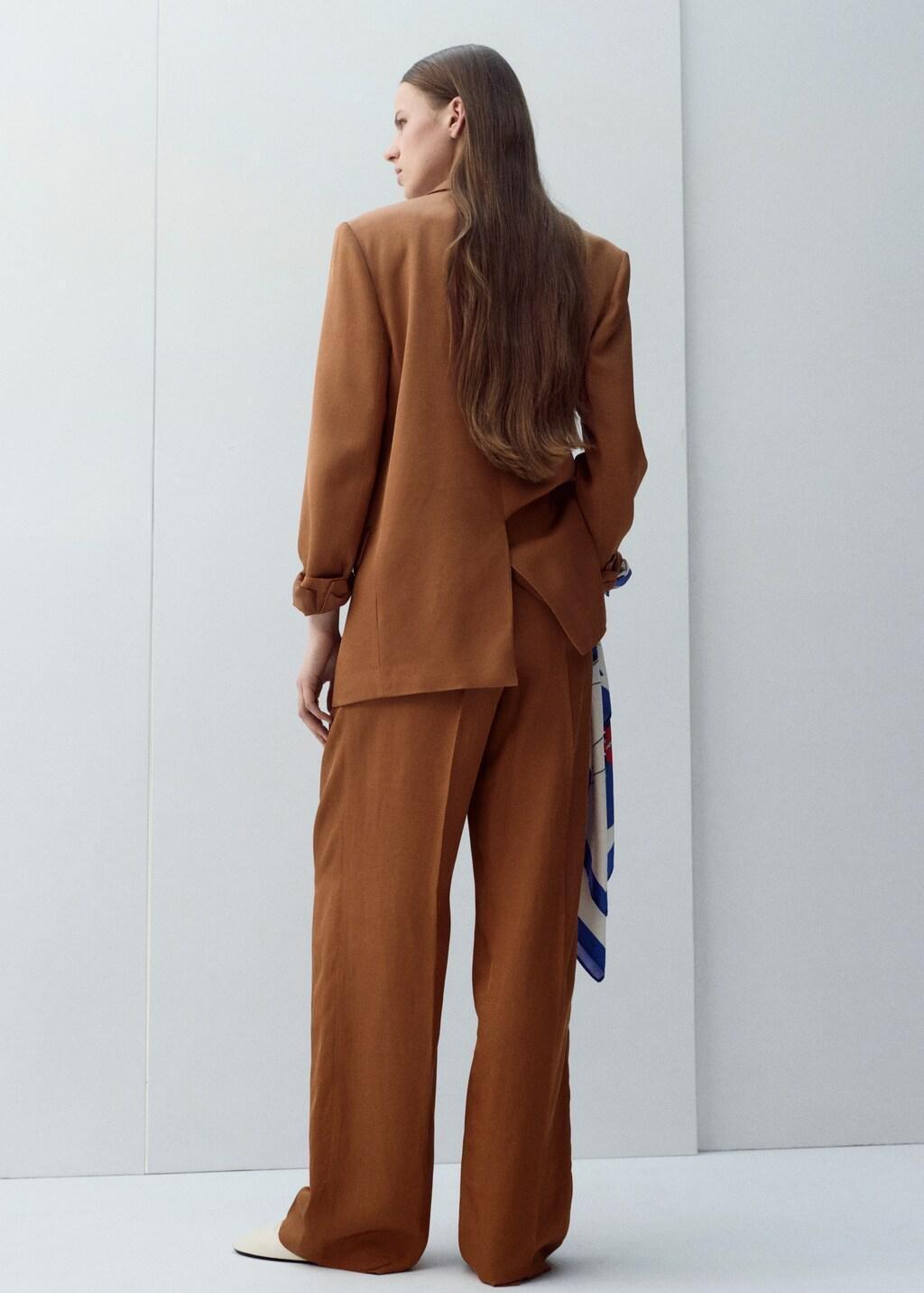 Orange Straight-Fit Suit Trousers, Rust - Copper, medium