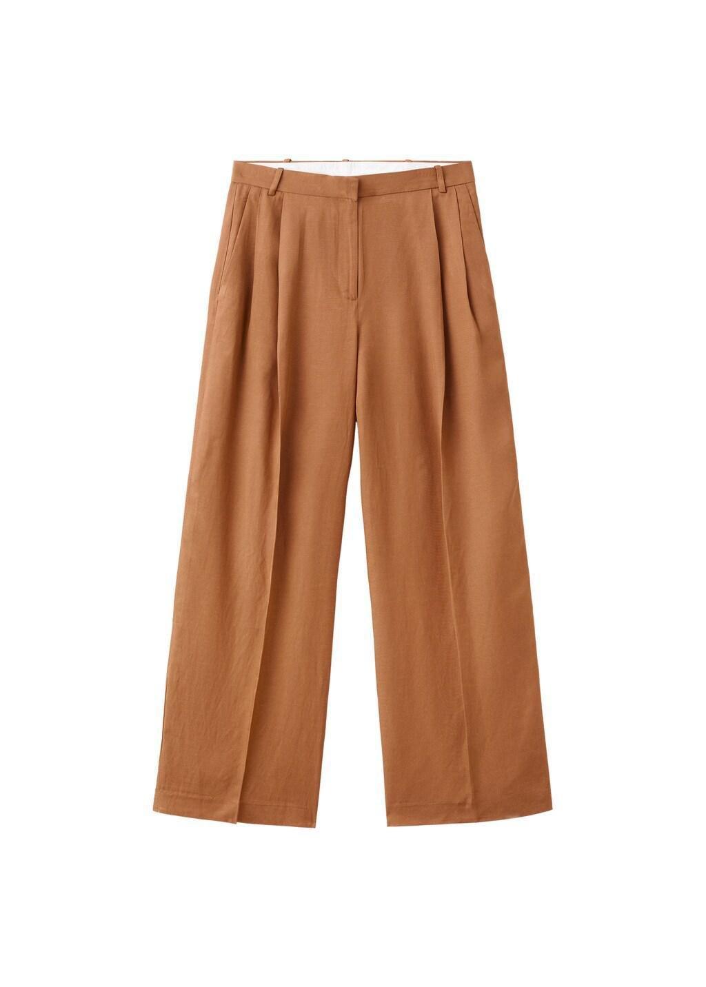 Orange Straight-Fit Suit Trousers, Rust - Copper, large image number 6