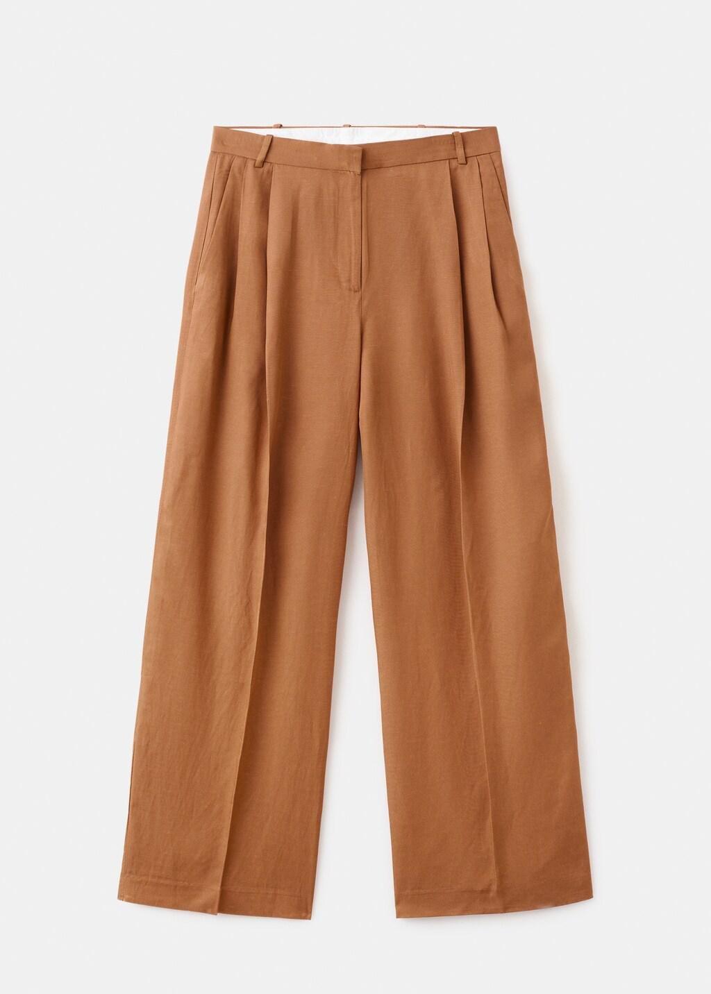 Orange Straight-Fit Suit Trousers, Rust - Copper, large image number 7