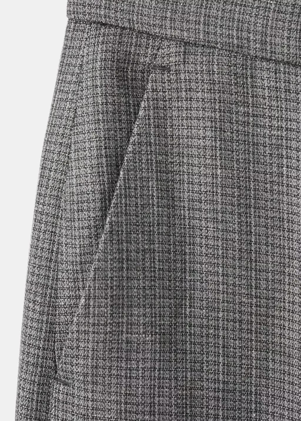 Black Straight-Fit Linen-Blend Suit Trousers, Black, large image number 4