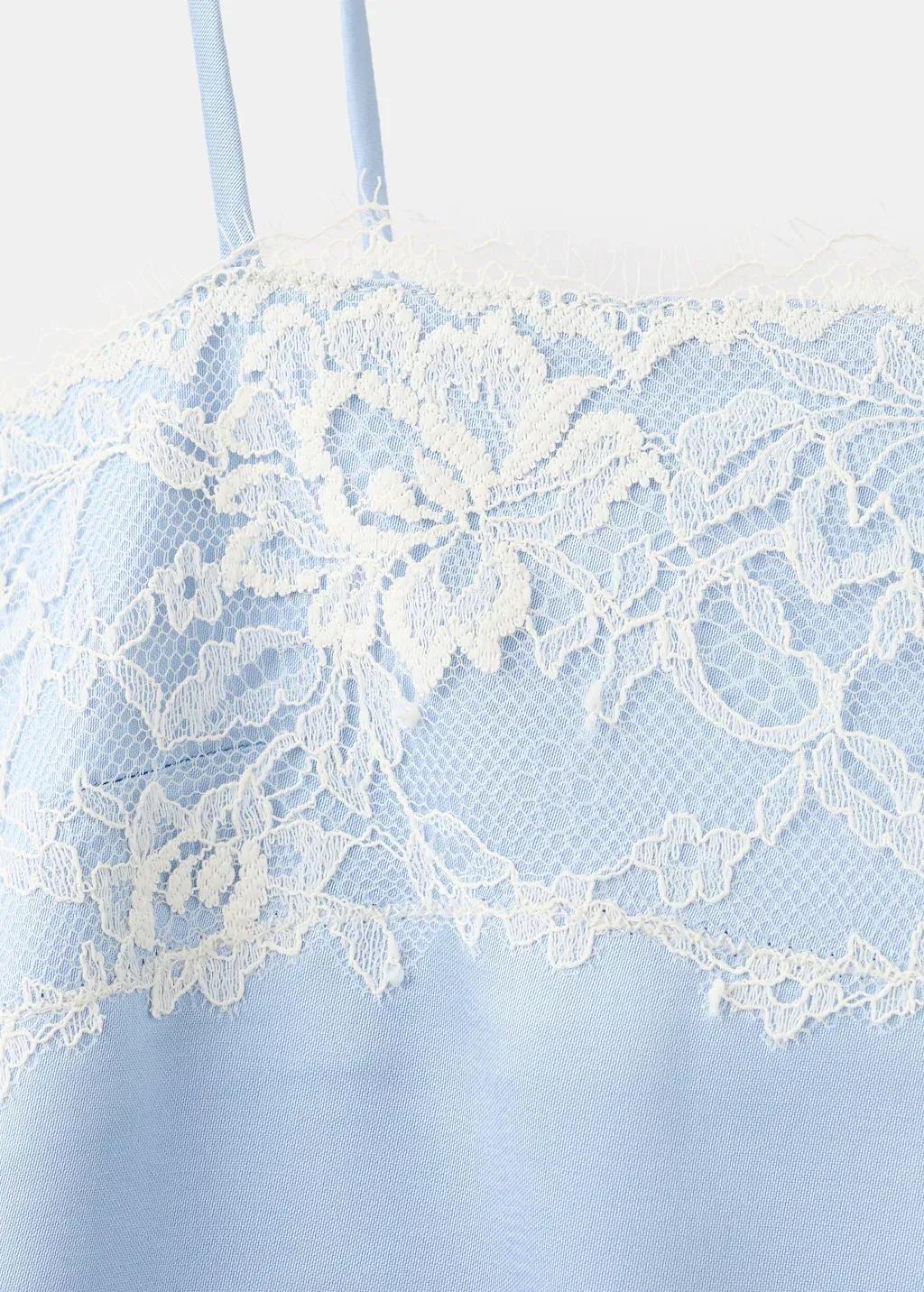 Blue Lt Pastel Lace Camisole Dress, Light-Pastel Blue, large image number 1