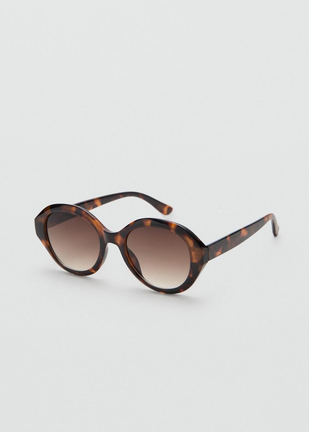 Brown Resin Frame Sunglasses, Dark Brown, large image number 0