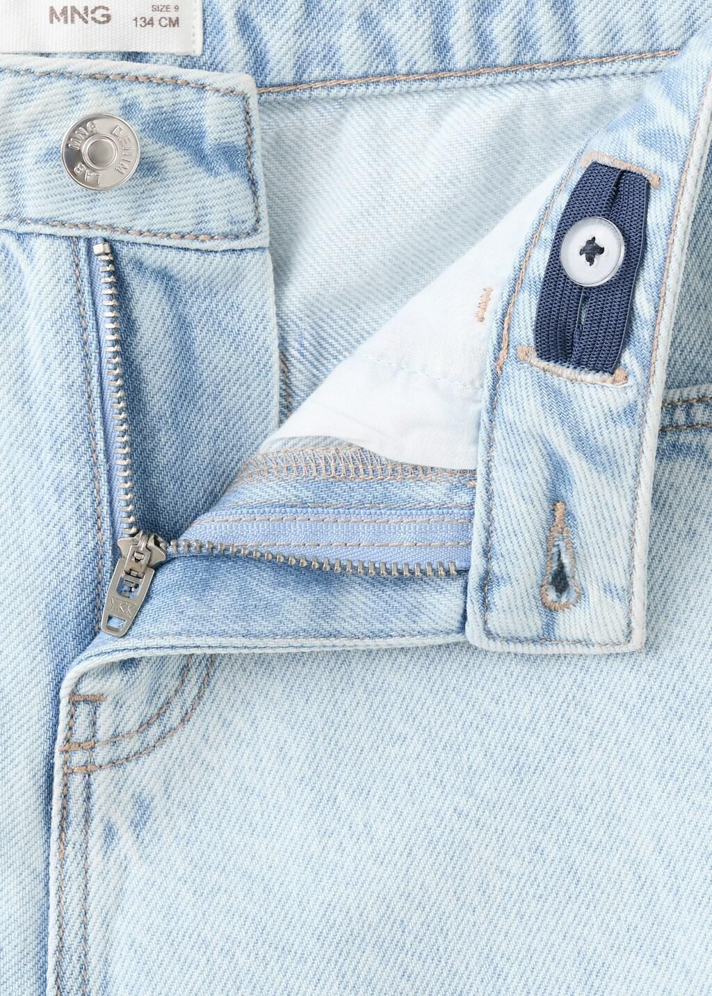 Blue Denim Cargo Shorts, Kids Boy, Open Blue, medium