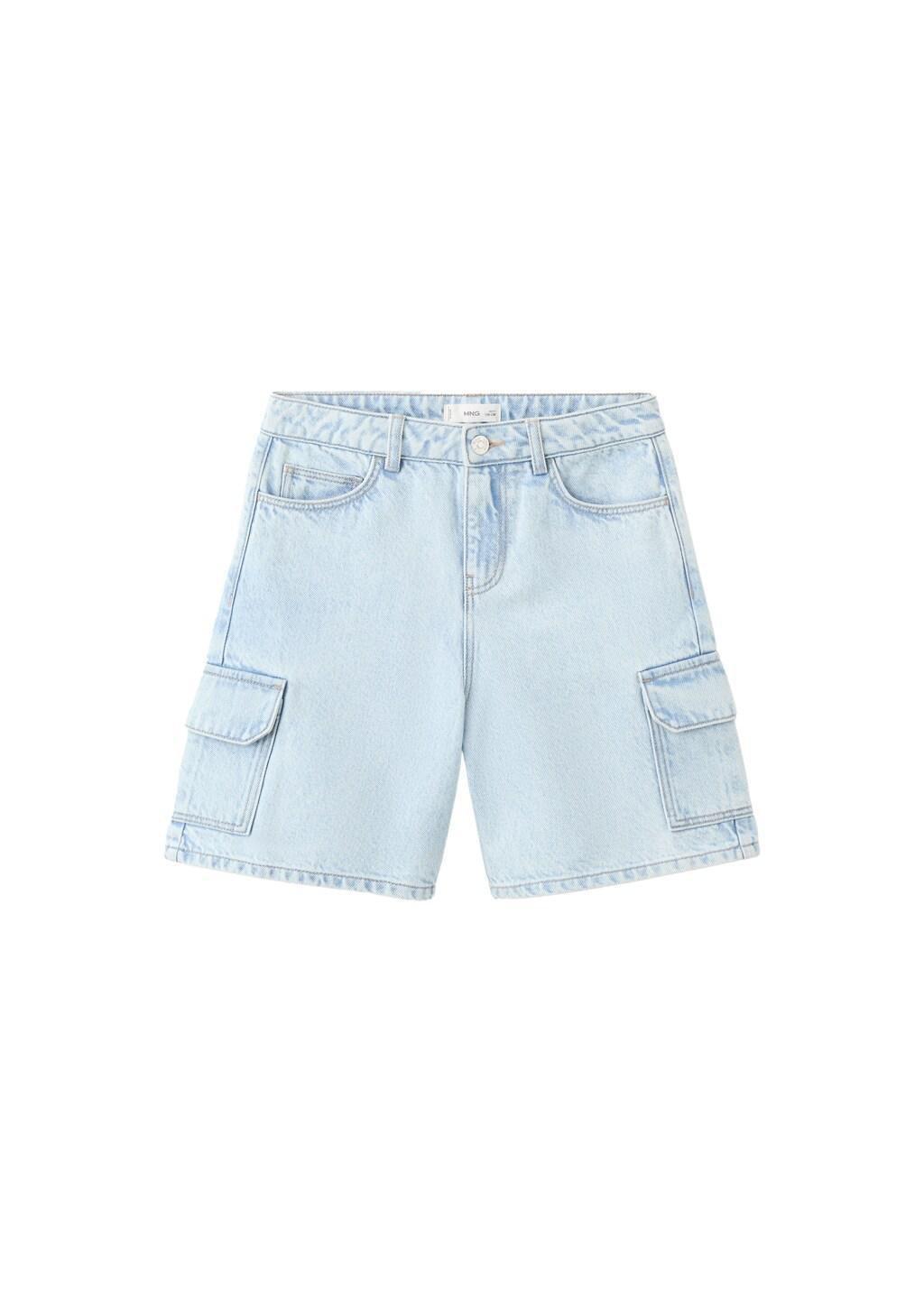 Blue Denim Cargo Shorts, Kids Boy, Open Blue, large image number 4