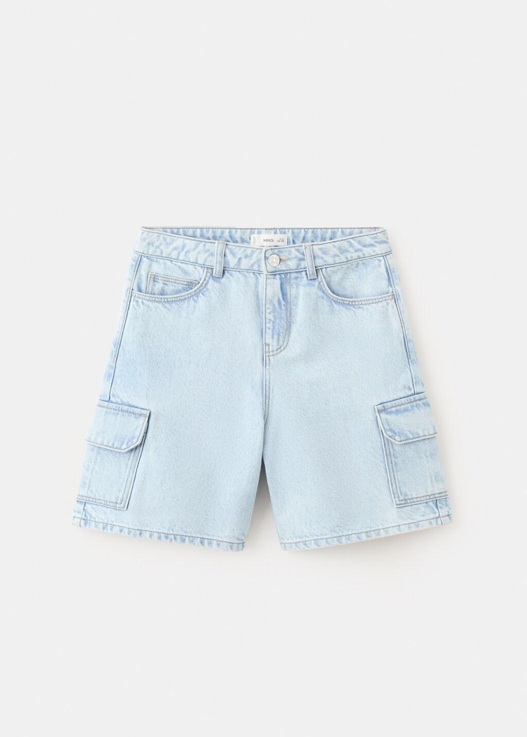 Blue Denim Cargo Shorts, Kids Boy, Open Blue, large image number 5