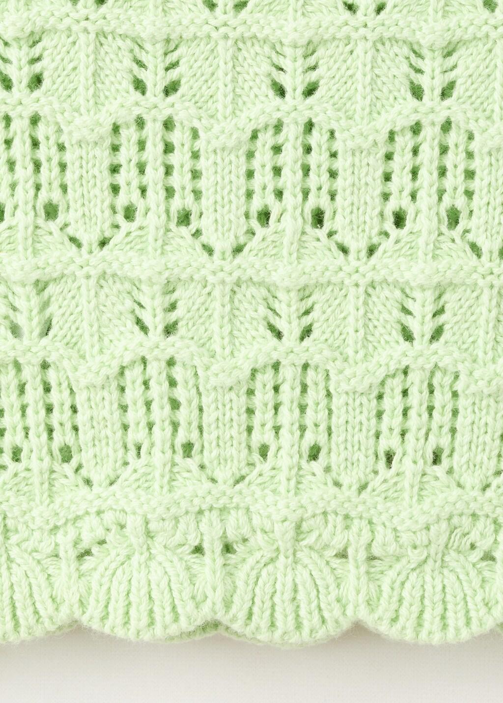 Green Crochet Knitted Top, Baby Girl, 0201_42, large image number 3
