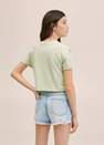Mango - green Cropped cotton T-shirt, Kids Girl