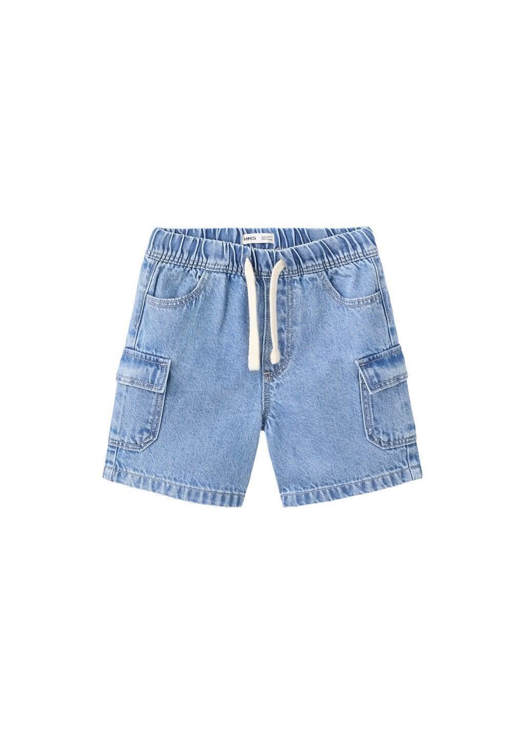 Blue Denim Cargo Shorts, Baby Boy, 0201_TM, large image number 4