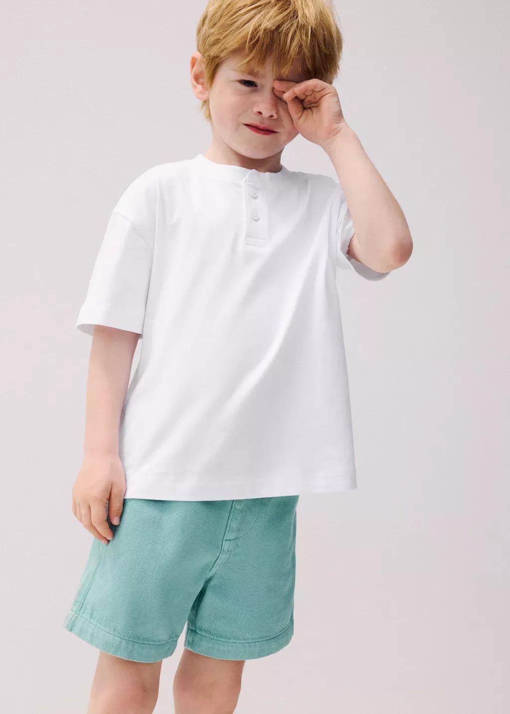 Turquoise Denim Bermuda Shorts, Baby Boy, 0201_46, large image number 3