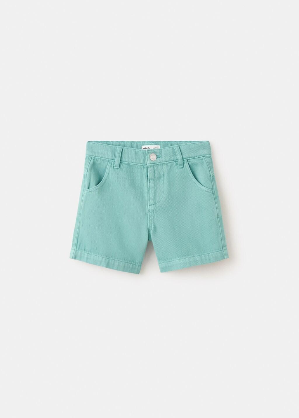 Turquoise Denim Bermuda Shorts, Baby Boy, 0201_46, large image number 6