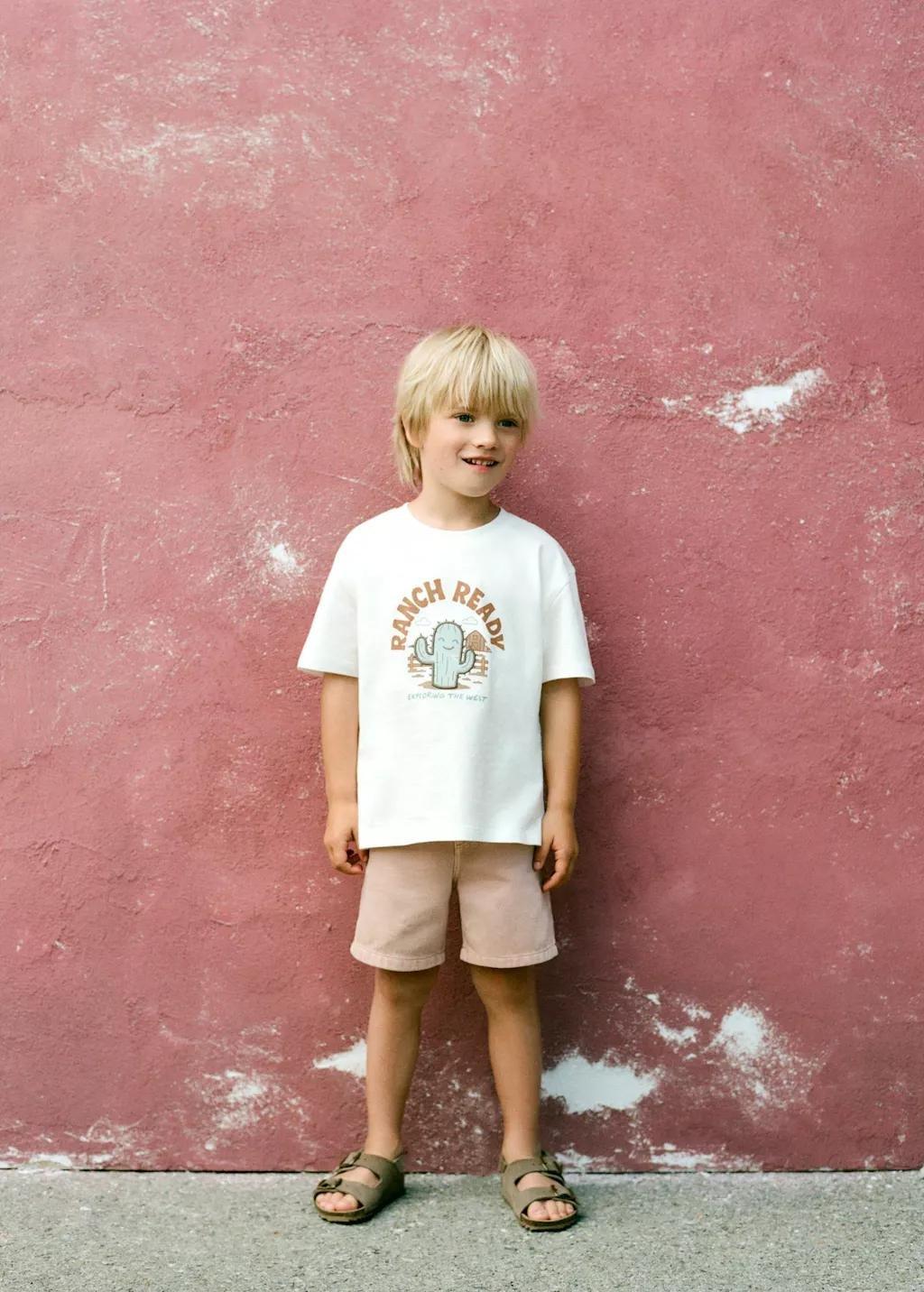 Pink Denim Bermuda Shorts, Baby Boys, Light-Pastel Pink, large image number 0