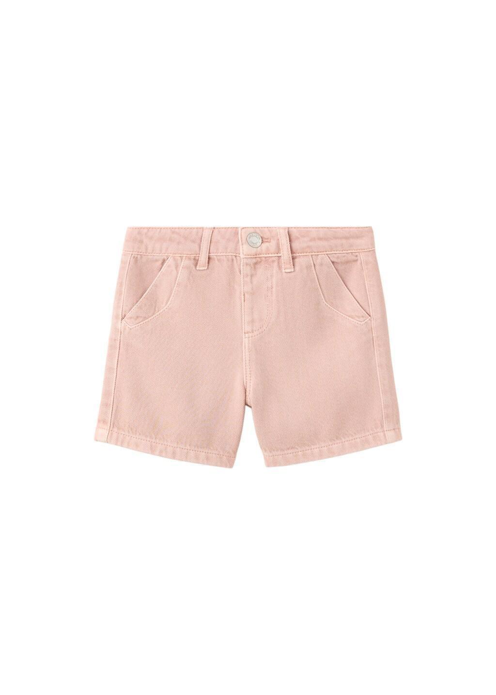 Pink Denim Bermuda Shorts, Baby Boys, Light-Pastel Pink, large image number 5