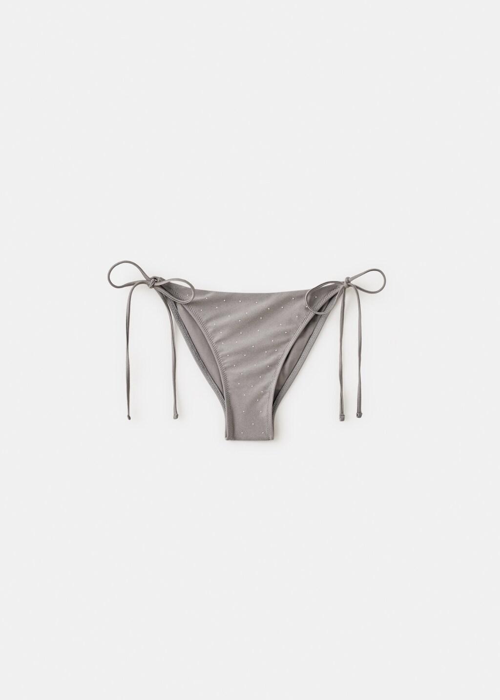 Grey Cheeky Strass Bikini Knickers, 0201_92, large image number 7