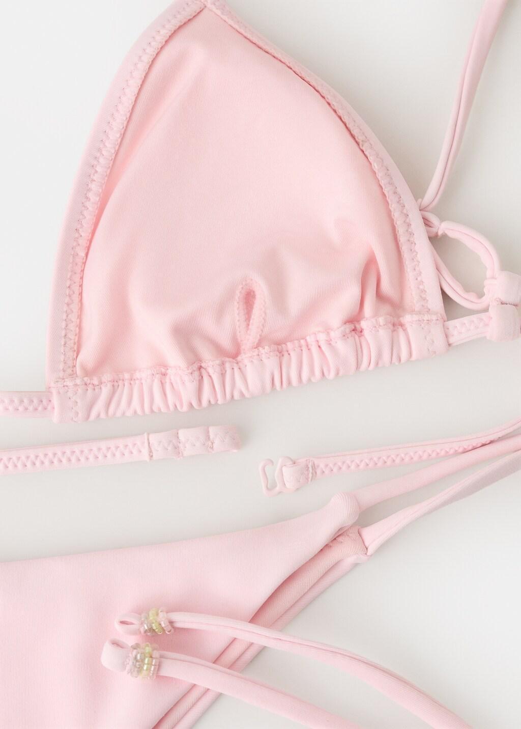 Pink Lt Pastel Brazilian Bikini Bottoms With Bows, 0201_82, large image number 1