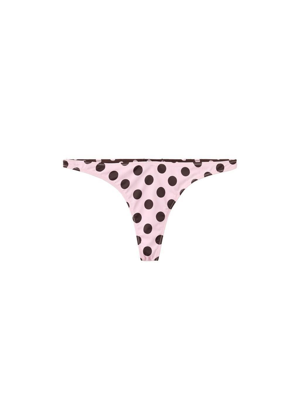 Pink Lt Pastel Brazilian Bikini Bottoms With Bows, 0201_82, large image number 7