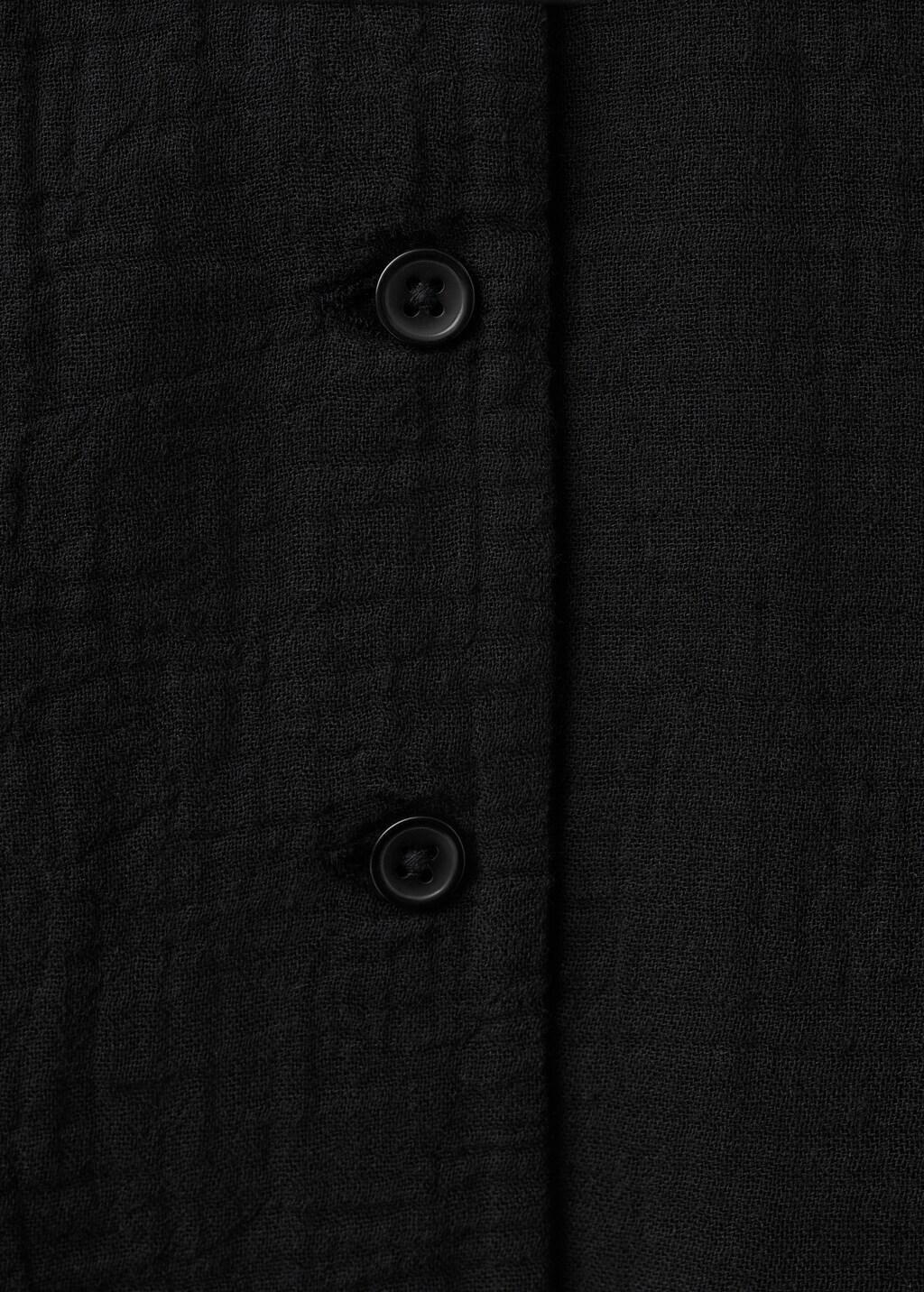 Black Halter-Neck Top With Buttons, Black, large image number 1