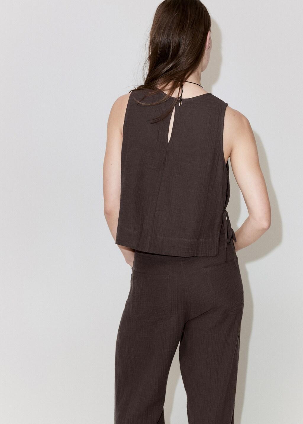 Brown Bambula Tie Top, 0201_32, large image number 2
