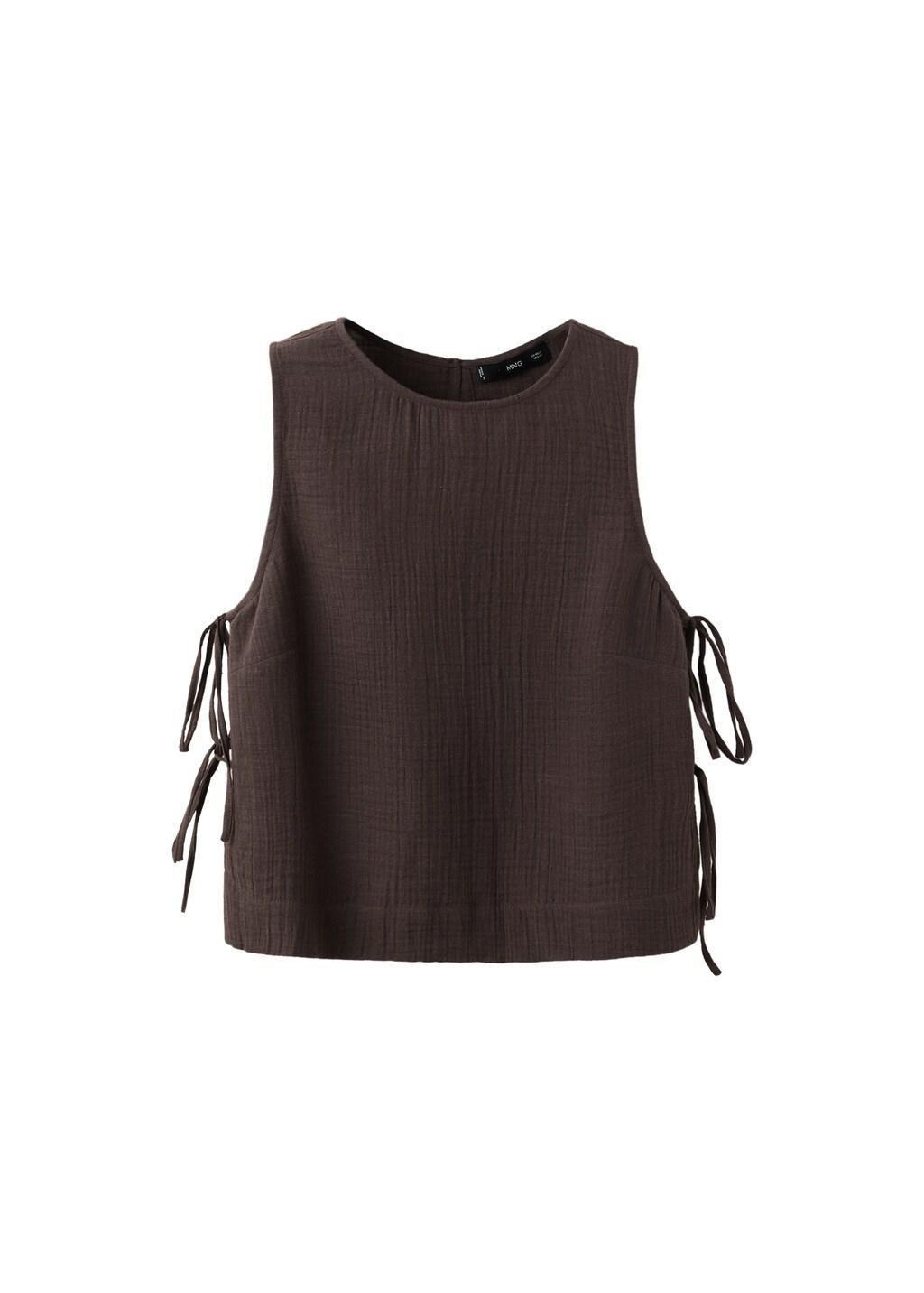 Brown Bambula Tie Top, 0201_32, large image number 7