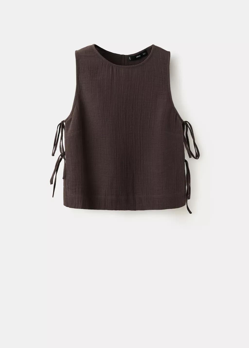 Brown Bambula Tie Top, 0201_32, large image number 8