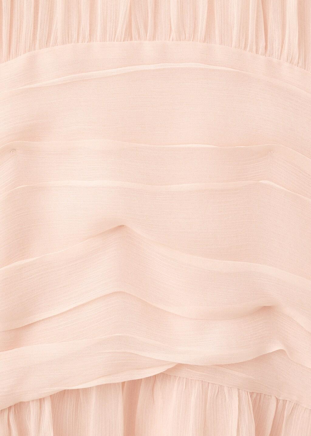 Pink Ruched Chiffon Dress, Light-Pastel Pink, large image number 5