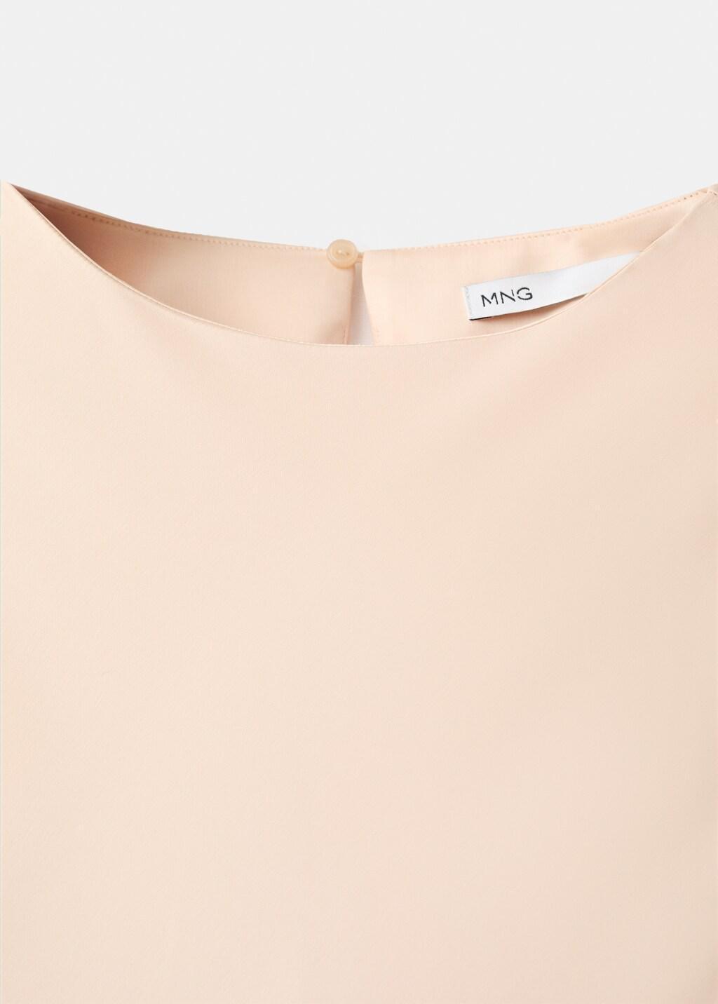 Pink Lt Pastel Flared-Sleeve Satin Dress, 0201_83, large image number 1