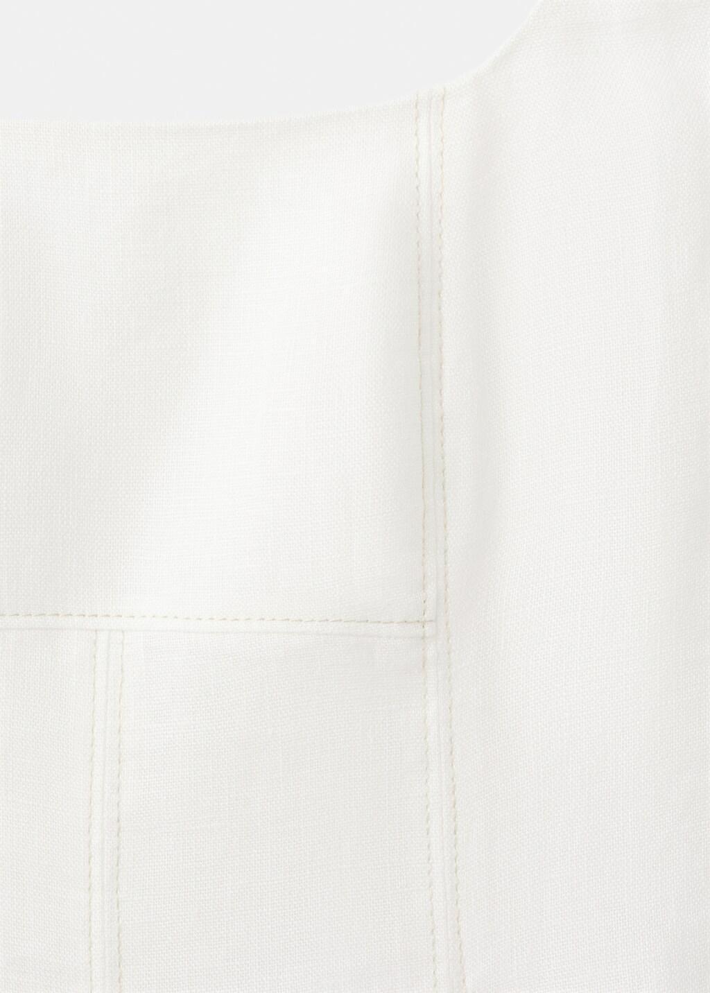 White A-Line Linen Dress, 0201_01, large image number 1